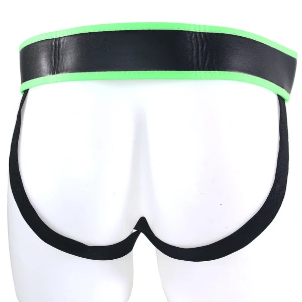 Ouch! Glow In The Dark Striped Pouch Jock Strap