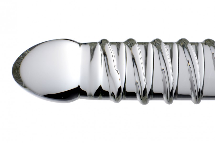Behemoth Ribbed XL Glass Dildo