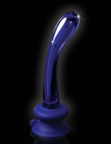 Icicles No. 89 Blue Glass Anal Dildo with Suction Cup by Pipedream Products