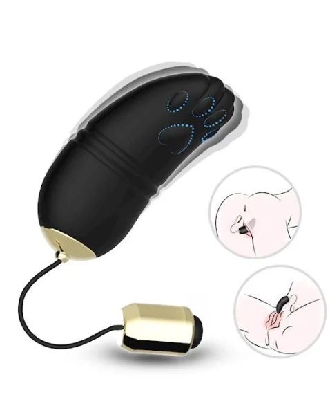 Paw Remote Control Clitoral Vibrator - Black - 2.8 Inch