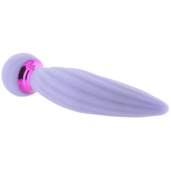 Sugar Pop Twist Rechargeable Silicone Gyrating Insertable Vibrator - Purple