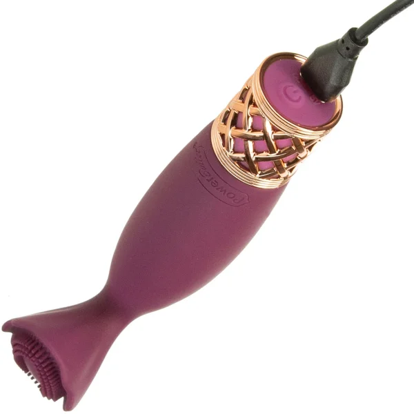 Pillow Talk Secrets Passion Rechargeable Silicone Clitoral Massager - Wine & Rose Gold