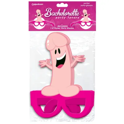 Bachelorette Party Favors Party Pecker Glasses 8 Count