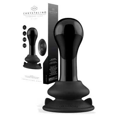 Shots Globy 4 33 Handblown Glass Vibrating Anal Plug with Suction Cup Remote Control