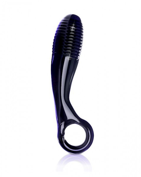 Icicles Glass Swirl - Black - 6.5 Inch