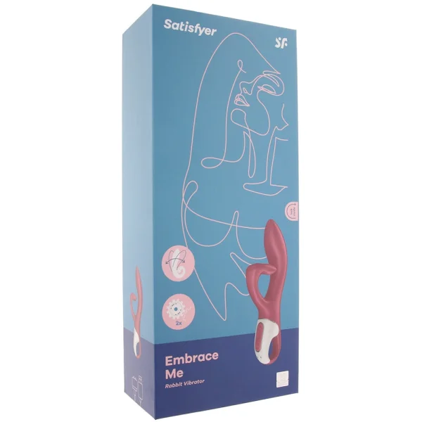 Satisfyer Embrace Me Silicone Rechargeable Flexible Dual Stimulation Vibrator - Berry