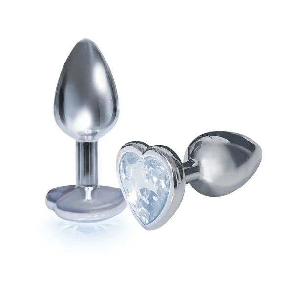 The 9's The Silver Starter Bejeweled Heart Stainless Steel Plug — image 9 of 13