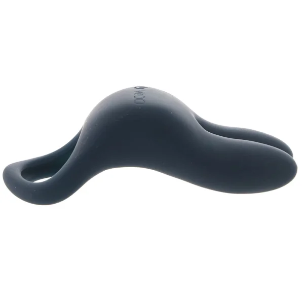 Sexy Bunny Rechargeable Silicone Vibrating Cock Ring by VeDO - Black Pearl