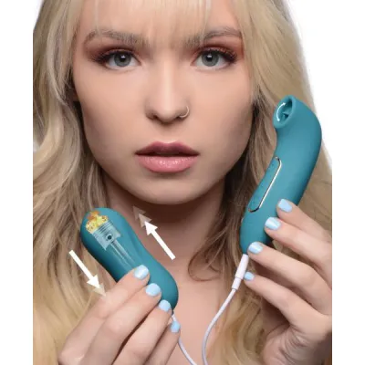 Entwined Silicone Thumping Egg And Licking Clitoral Stimulator