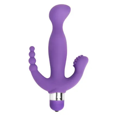 Amethyst 7 Mode Triple Stimulation Vibe Purple
