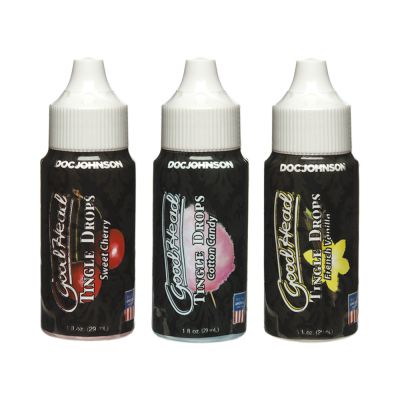 Goodhead Tingle Drops 3 pack French Vanilla Cotton Candy Sweet Cherry
