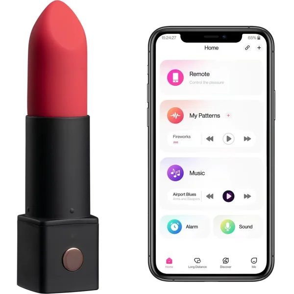 Lovense Exomoon Bluetooth App Compatible Rechargeable Silicone Lipstick Vibrator