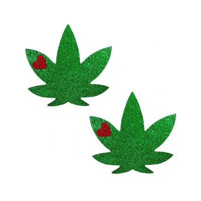 Neva Nude Glitter Weed Pasties