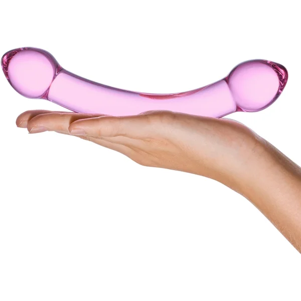 Glas Double Trouble Glass Dildo - Purple