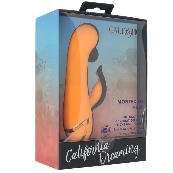 California Dreaming Montecito Muse Dual Stimulation Vibrator With Inflating Head By CalExotics