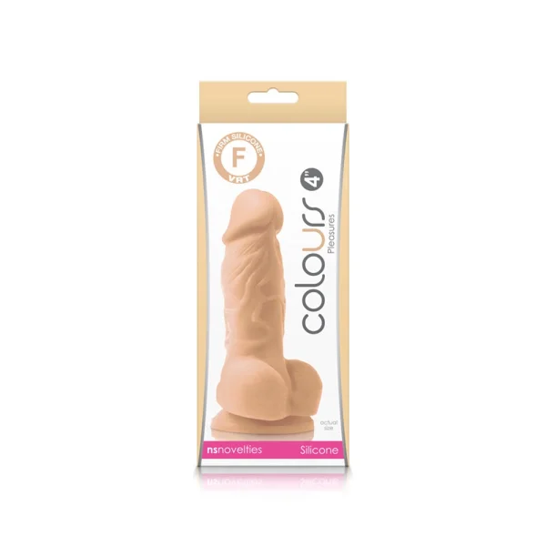 Colours Pleasures 4 Inch Vanilla Silicone Suction Cup Dildo