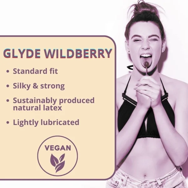 Glyde Ultra Organic Wildberry Flavored Condoms | Vegan Formula
