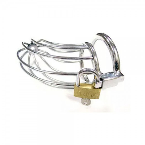 Rouge Stainless Steel Cock Cage With Padlock