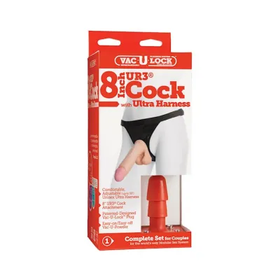 Ultra Harness 2 And Plug Vac u lock 8 Inch Cock Ur3 Set 2 8 Inch