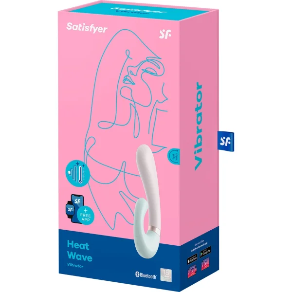 Satisfyer Heat Wave Rechargeable Warming App Enabled 12-Function Dual Stimulation Vibrator - Mint