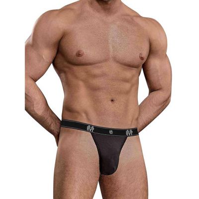 Male Power Black Bamboo Thong