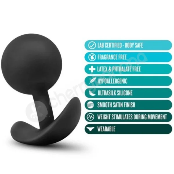 Anal Adventures Platinum Silicone 3" Vibra Plug With Inner Ball Bearing