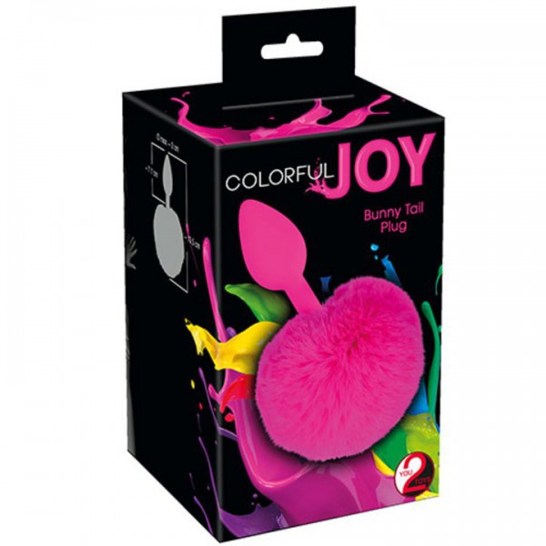Colourful Joy Pink Silicone Bunny Butt Plug — image 4 of 4