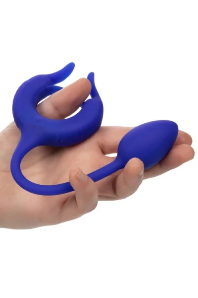 California Exotic Admiral Plug and Play Vibrating Weighted Cock Ring with Clitoral Teaser
