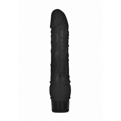 Thin Realistic Dildo Vibe Black 8 Inch