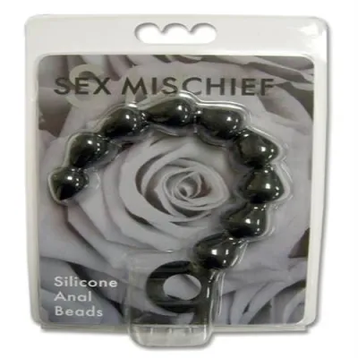 Sex and Mischief Silicone Anal Beads Black