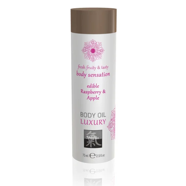 Shiatsu Luxury Body Oil Edible Raspberry And Apple 75ml Oil-Based