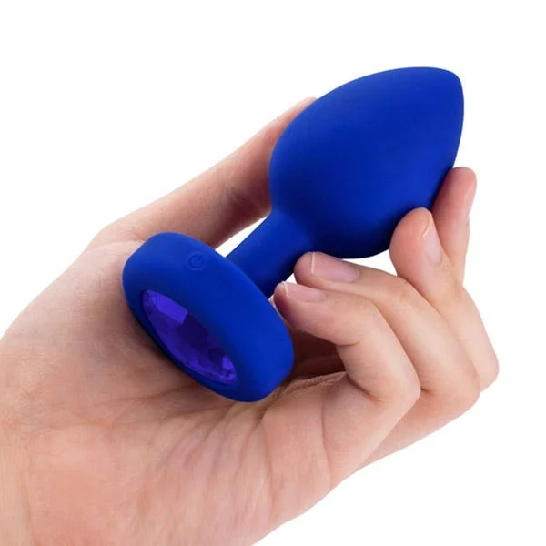 b-Vibe Vibrating Jewel Plug L/Xl Navy