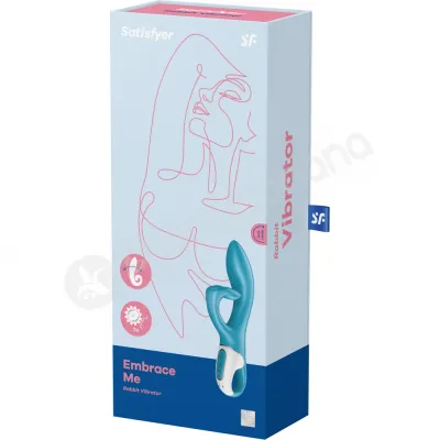 Satisfyer Embrace Me Flexible Dual Stimulation Turquoise Rabbit Vibrator