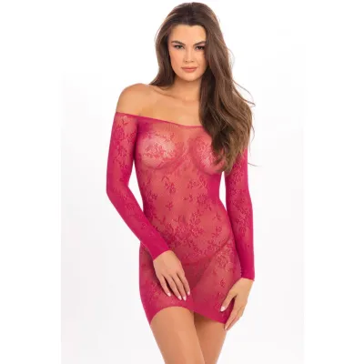 Open Season Off Shoulder Mini Dress Sangria S m