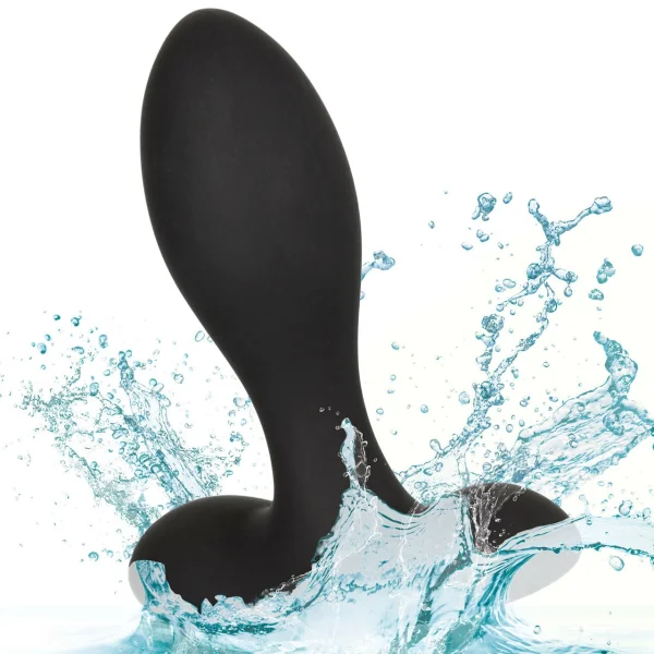 Eclipse Slender Probe Silicone Vibrating Anal Probe by CalExotics - Black