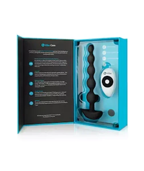 B-vibe Cinco Rechargeable Remote Control Anal Beads - Black - 8.2 Inch — image 8 of 8