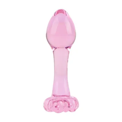 Lucent Flower Base Glass Butt Plug
