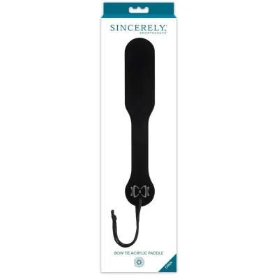Bow Tie Acrylic Paddle Black