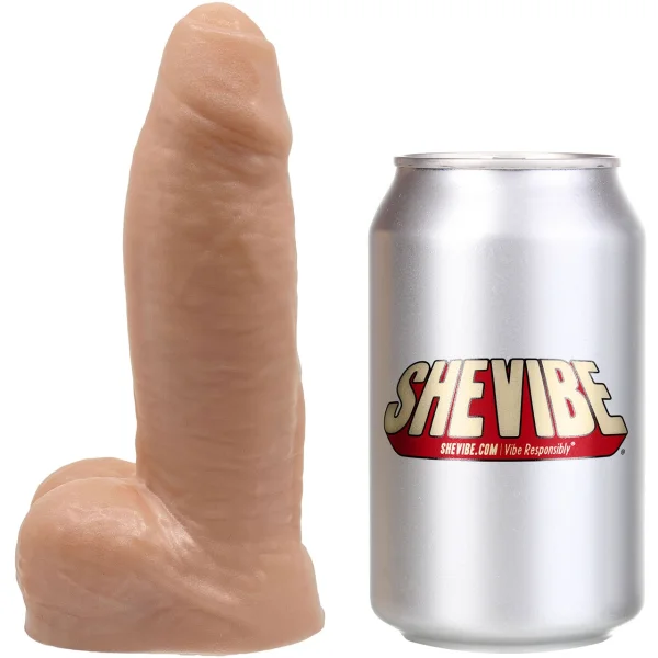 WEE Daddy Danny Uncut 6.25" Platinum Silicone Realistic Dildo With Balls By Dee's Big Daddies - Vanilla