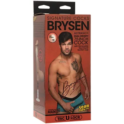 Signature Cocks Brysen 7 5 Inch Ultraskyn Cock With Removable Vac U Lock Suction Cup