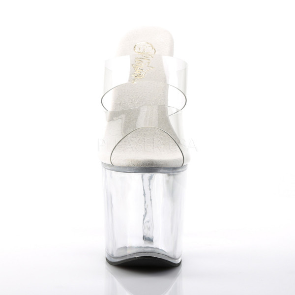 TABOO-702 - 7 1/2" Stiletto Heel Two-Band PF Slide — image 2 of 4