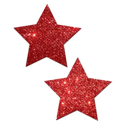 Rockstar Red Glitter Pasties O S