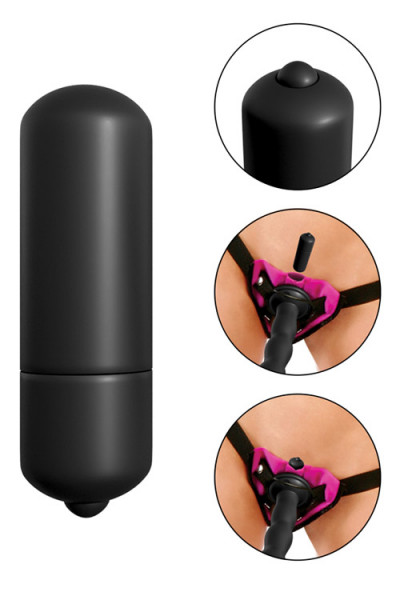 Pipedream Strap-On Set With 6.5" Dildo & Bullet Vibrator