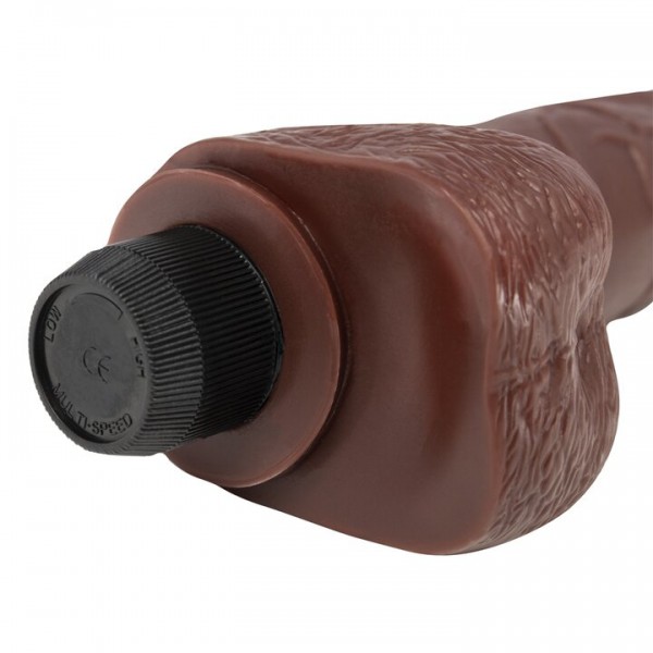 Sweet Spot Dark Tone Vibrating Dildo - 6 Inch — image 4 of 5