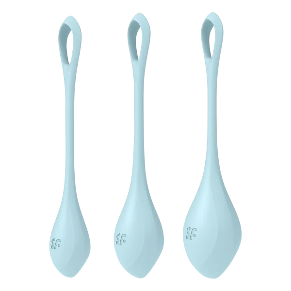 Satisfyer Yoni Power Balls 2 Blue 3 Pc Set