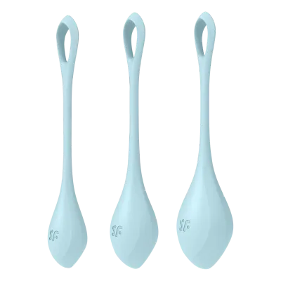 Satisfyer Yoni Power Balls 2 Blue 3 Pc Set