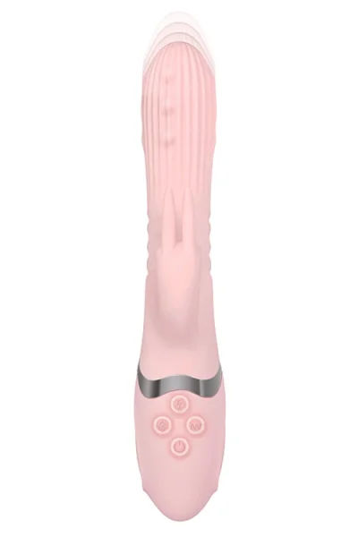 Adam and Eve 9" Eve's Thrusting Rabbit Vibrator with Orgasmic Beads