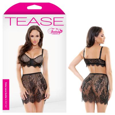 LACE BUSTIER SKIRT SET M L