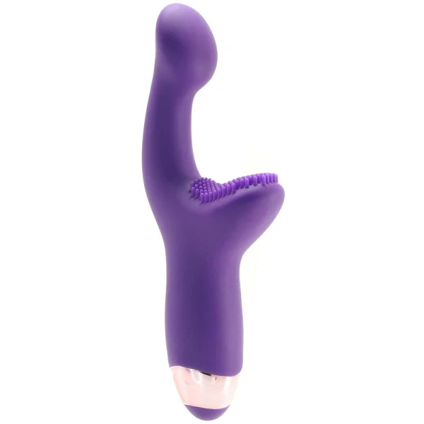 Adam & Eve Silicone G Spot Pleaser Rechargeable Dual Stim - Purple