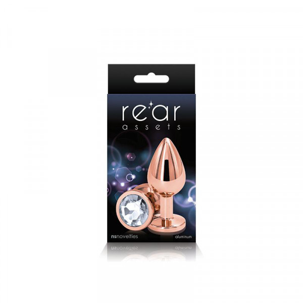 Rear Assets Rose Gold + Clear Gem Anal Plug by NS — image 4 of 6